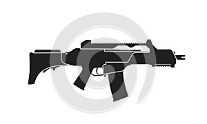 Heckler and koch g36 assault rifle. weapon and gun icon. isolated vector image for military concepts