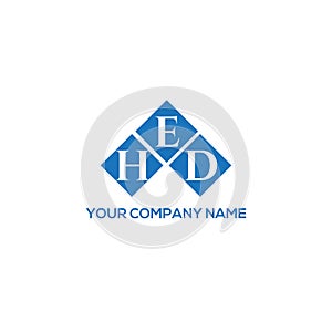HED letter logo design on BLACK background. HED creative initials letter logo concept. HED letter design photo