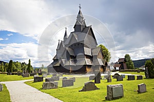 Heddal medieval wooden stave church in Telemark Norway photo