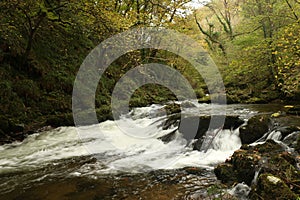 Heddon valley rapids swelled up after heavy rainfall