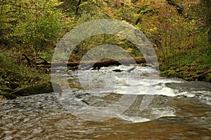 Heddon valley rapids swelled up after heavy rainfall