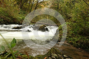 Heddon valley rapids swelled up after heavy rainfall