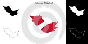 Hedensted outline map