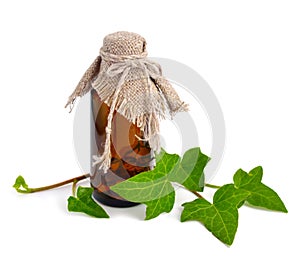 Hedera with a pharmaceutical bottle