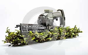 Hedge Trimmer Isolated on White -Generative Ai