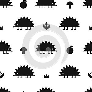 Hedgehog black pattern