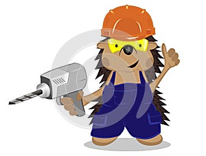Hedgehog builder with a drill