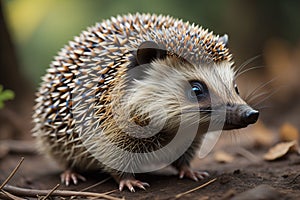 Hedgehog, Erinaceus Europaeus. ai generative