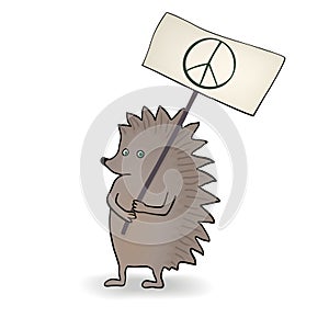 Hedgehog on a peaceful protest