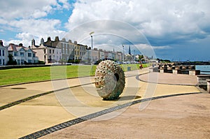 Hedgehog shell monument in Dun Laoghaire