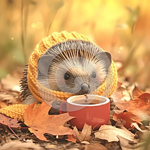 Hedgehog Wrapped in Cozy Knits for Marketing Appeal