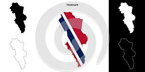 Hedmark outline map