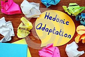 Hedonic Adaptation sign on the sheet