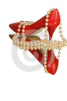 Heel with pearls