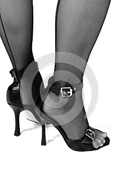 Heels and Stockings B&W