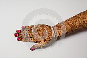 Heena or Mehandi on Bridal Hand