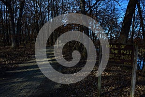 Heery woods state park trail of the past on the shell Rock river near Clarksville iowa