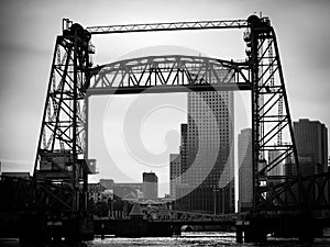 Hefbrug, drawbridge in Rotterdam