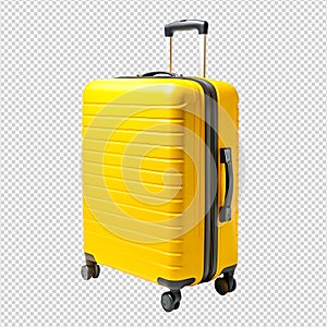 A Hefty, Bright Yellow Travel Suitcase