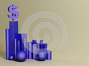 Hegemony of the dollar. abstract background