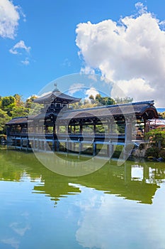 Heian Jingu Garden during full bloom cherry blossom in Heian Shrine, Kyoto, Japan