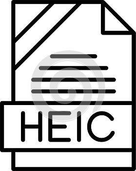 HEIC Outline Vector Icon