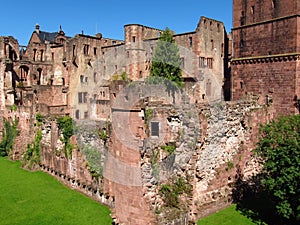 Heidelberg castle ruin facade