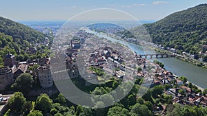 Heidelberg Germany - aerial drone footage