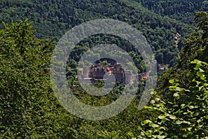 Heidelberg, Germany Panorama of Heidelberg Palace, unknown view Heidelberger Schloss