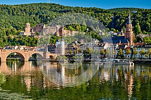 Heidelberg town on Neckar river, Germany