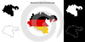 Heidenheim outline map photo