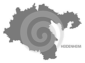 Heidenheim county map of Baden Wuerttemberg Germany photo