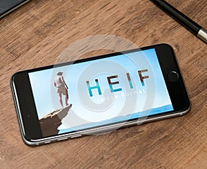 HEIF Logo on Apple iPone 7