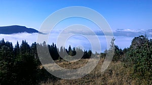 At the height of the mountain