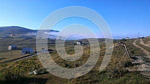 At the height of the mountain