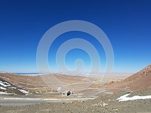 Tanggula Mountains are located at the border between the northeastern Tibet Autonomous Region of China and Qinghai Province Qing photo