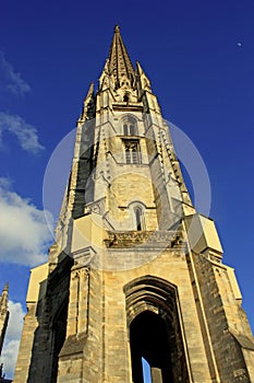 Height tower in Bordeaux with a blue sky