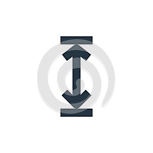 height vector icon. height editable stroke. height linear symbol for use on web and mobile apps, logo, print media. Thin line