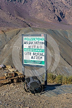 HEIGTH SIGNAL in Atlas mountains, Morocco photo