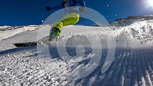 Heiligenblut - A skier going down a perfectly roomed slope