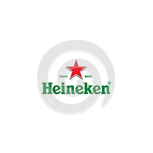 Heineken logo editorial illustrative on white background
