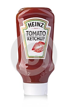 Heinz tomato ketchup sauce in plastic squeezable bottle