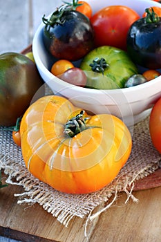 Heirloom Tomatoes in Bowl