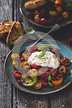 Heirloom Tomatoes Salad with Burrata Cheese