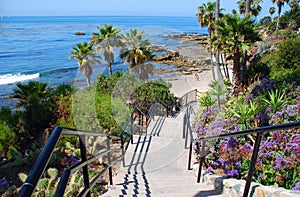 Heisler Park stairway to Rock Pile Beach, Laguna Beach CA photo