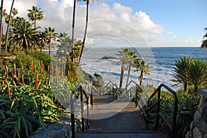 Heisler Park stairway to Rock Pile Beach, Laguna Beach CA