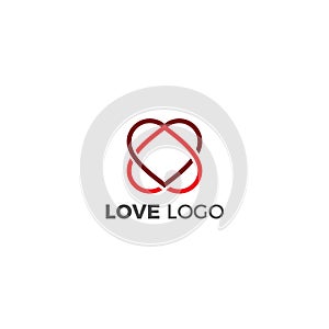 Helaty love logo, simple love logo, double love logo