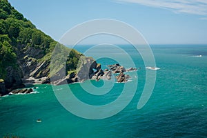 Hele Bay Village. North coast in the county of Devon. UK photo