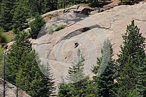 Helen hunt`s falls Colorado Man rock climbing