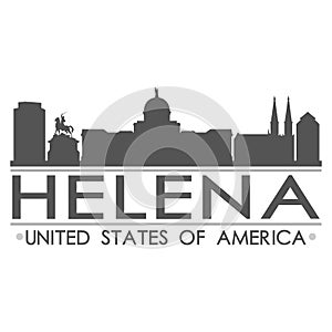 Helena Skyline Symbol Design City Vector Art